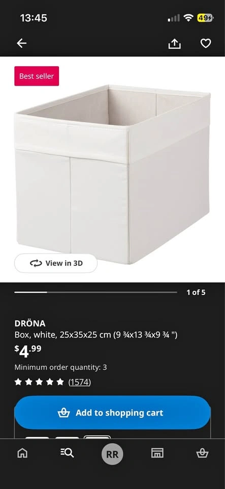 Ikea storage box white
