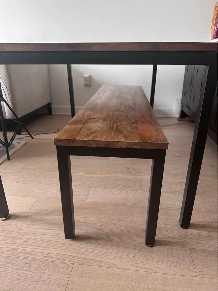 West Elm Box Frame Dining Table and Bench - photo 2