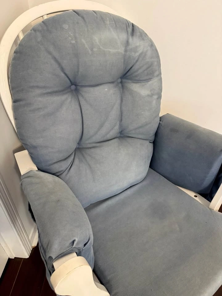 Blue Glider Rocking Chair + Free Ottoman - photo 2