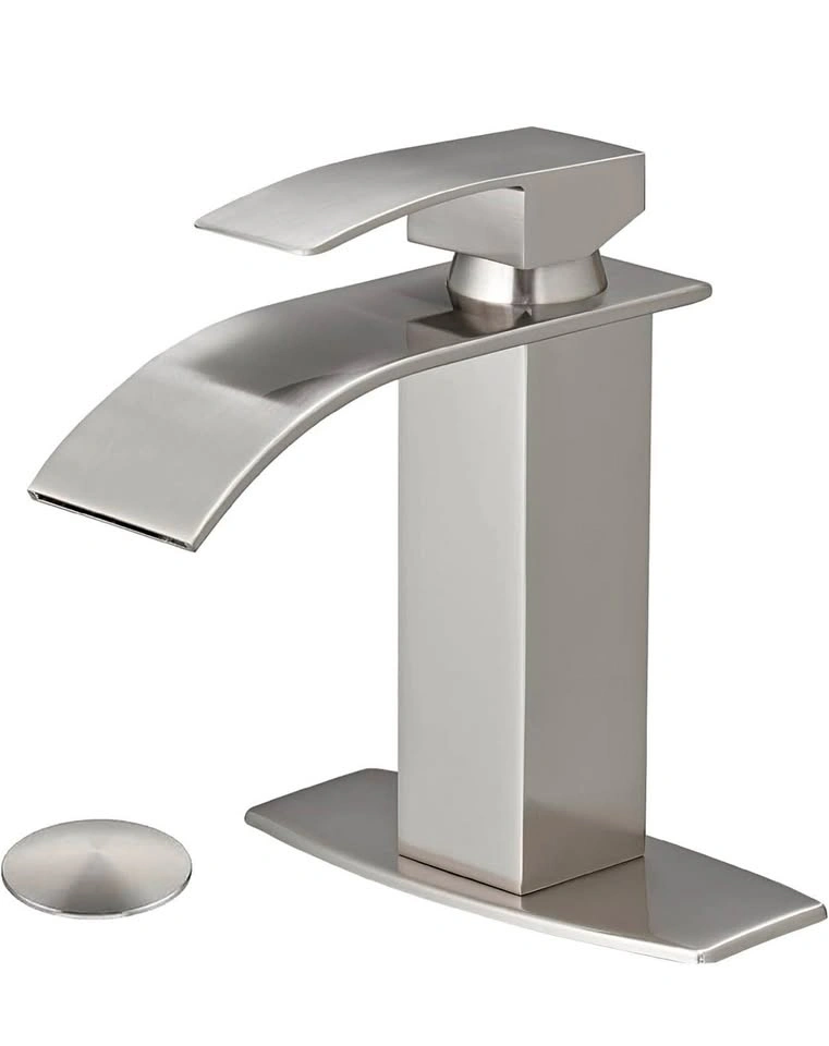 BESy Brushed Nickel Waterfall Faucet