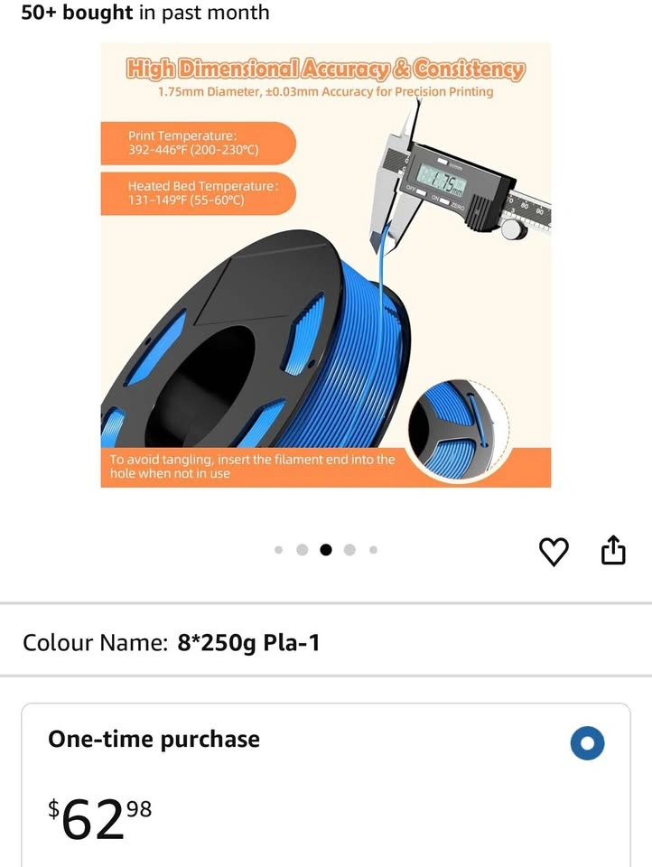 Color PLA Filament Bundle for 3D Printers - photo 2