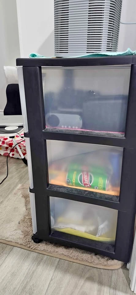 3-Drawer Plastic Storage Unit - Good Condition