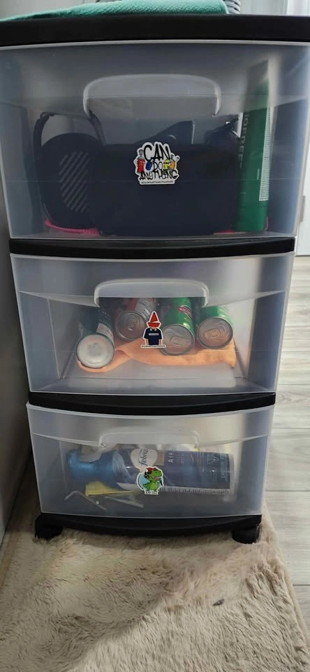 3-Drawer Plastic Storage Unit - Good Condition - photo 2