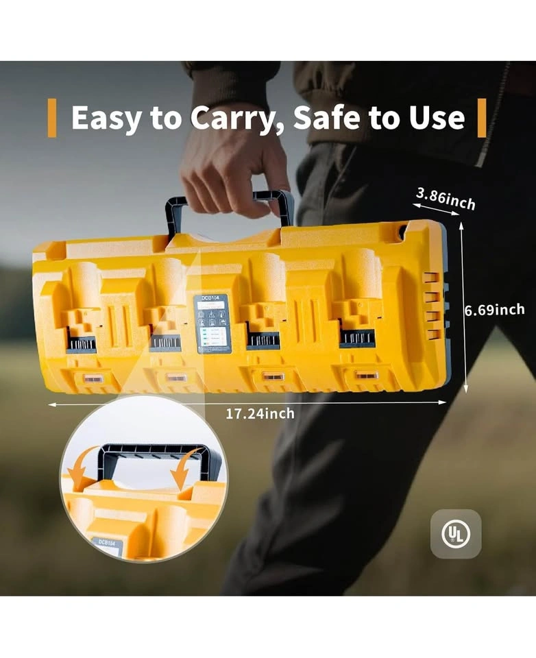 Dewalt DCB104 4-Port Battery Charger w/ USB & Type-C - photo 5