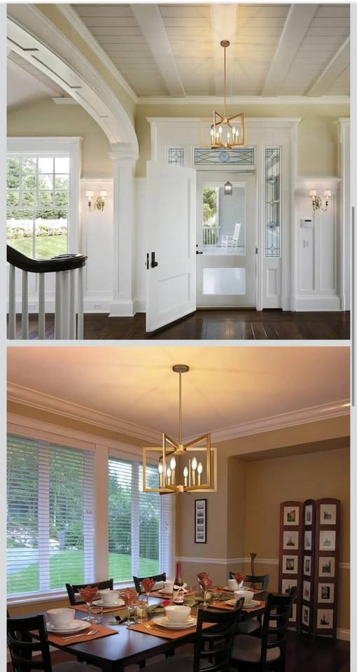 6-Light Gold Pendant Light Fixture - photo 3