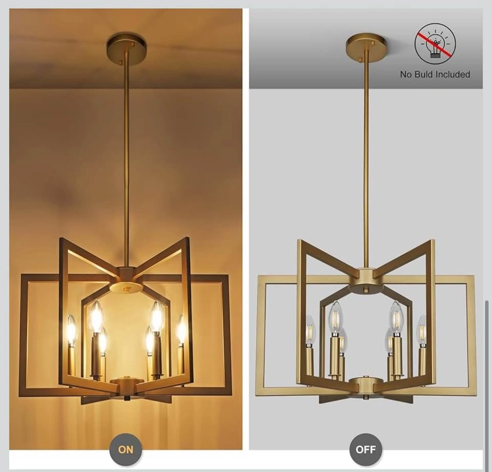 6-Light Gold Pendant Light Fixture - photo 5