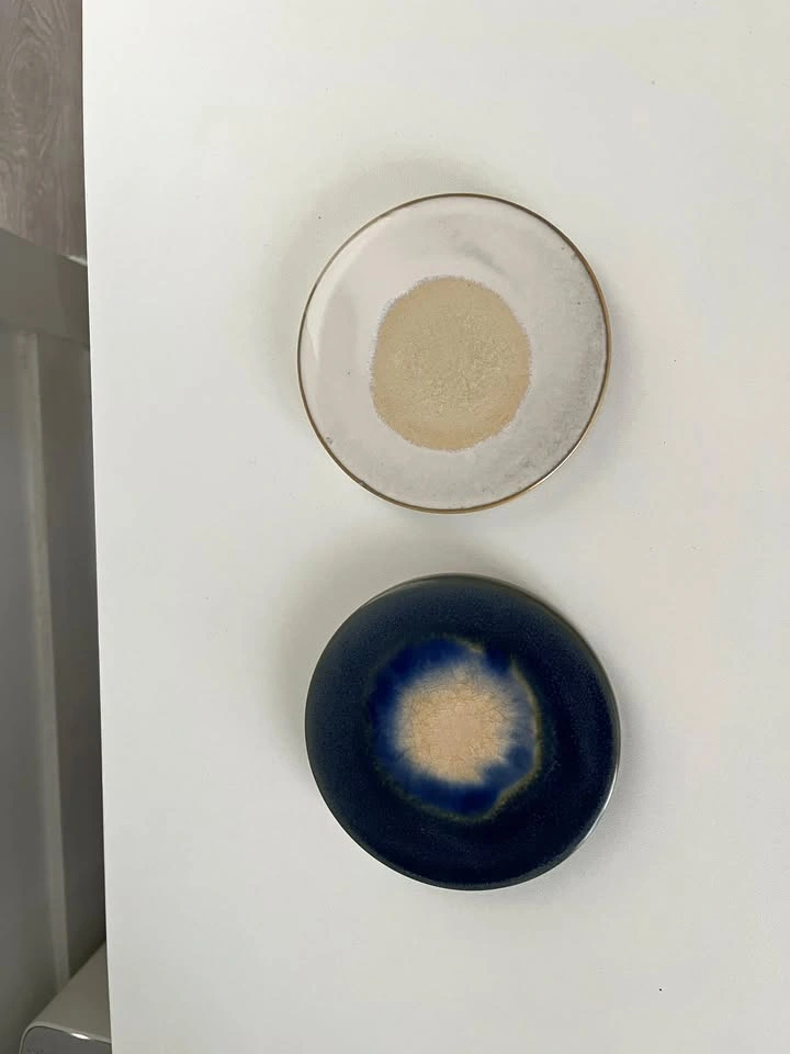 2 Artisan Ceramic/stoneware Coasters w/ Cork Backing