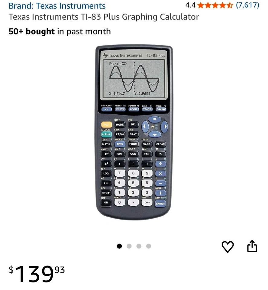 Texas Instruments TI-83 Plus Graphing Calculator