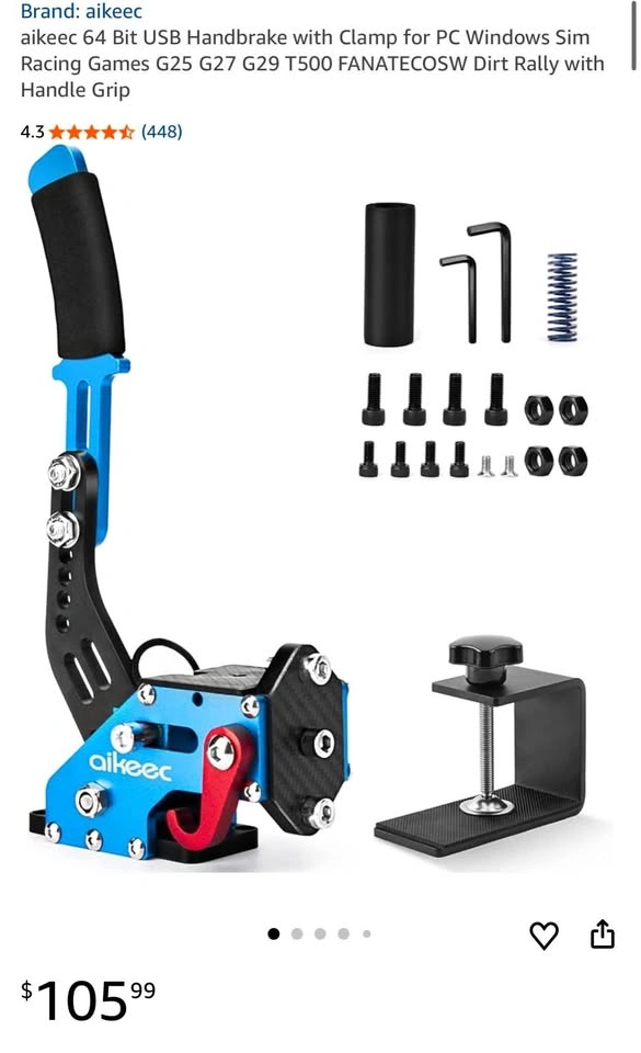 aikeec 64 Bit USB Handbrake for PC Sim Racing