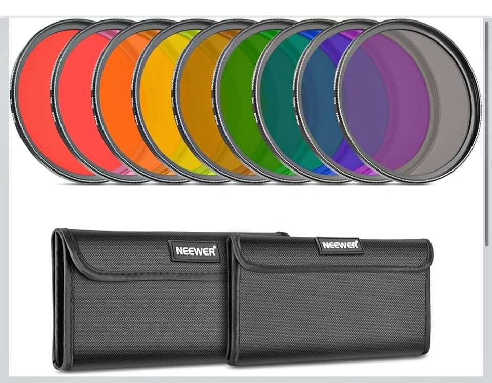 Neewer 9PCS Full Color Lens Filter Set, 52mm