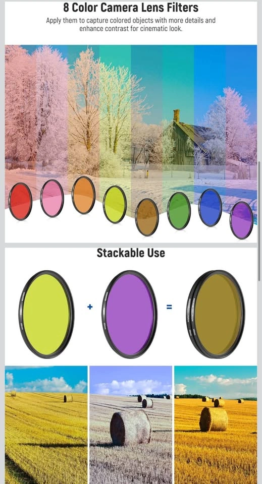 Neewer 9PCS Full Color Lens Filter Set, 52mm - photo 3
