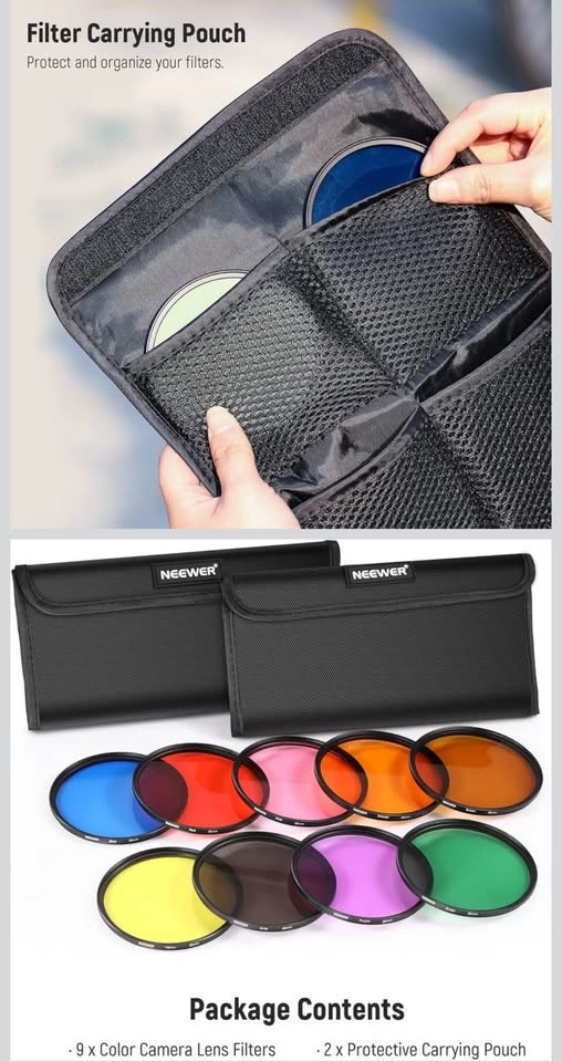 Neewer 9PCS Full Color Lens Filter Set, 52mm - photo 5