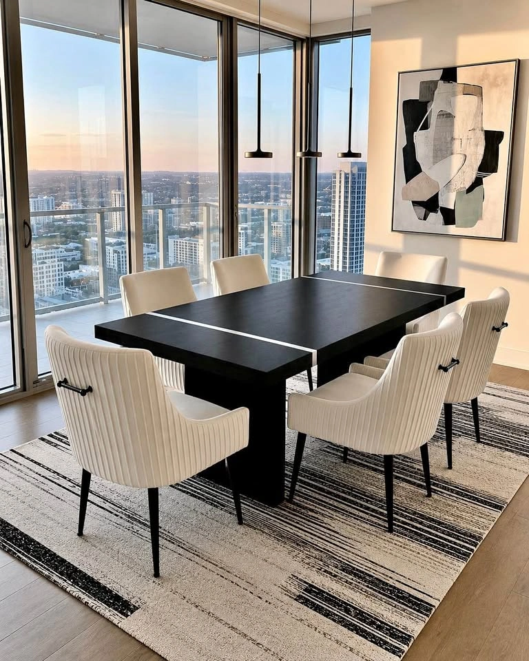6 New Beige Pleated Accent Dining Chairs