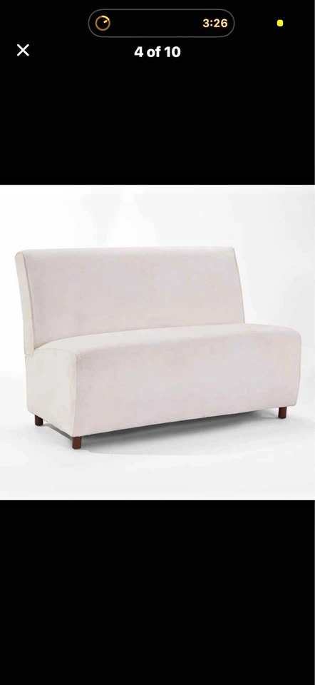 Modern Cream Loveseat Sofa