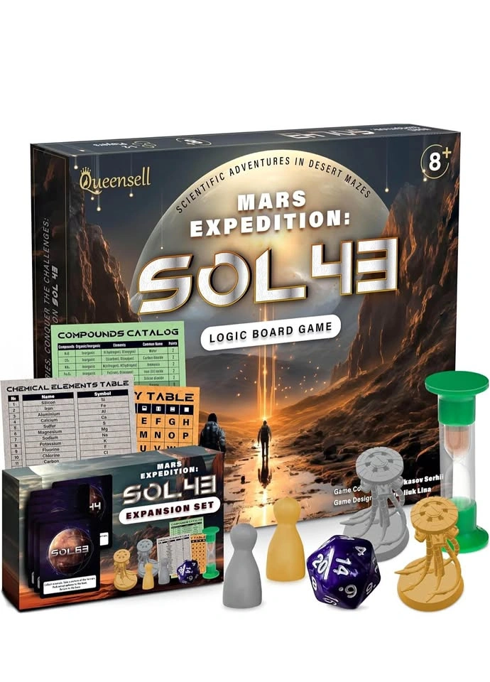 Mars Expedition SOL43 Logic Board Game + Expansion