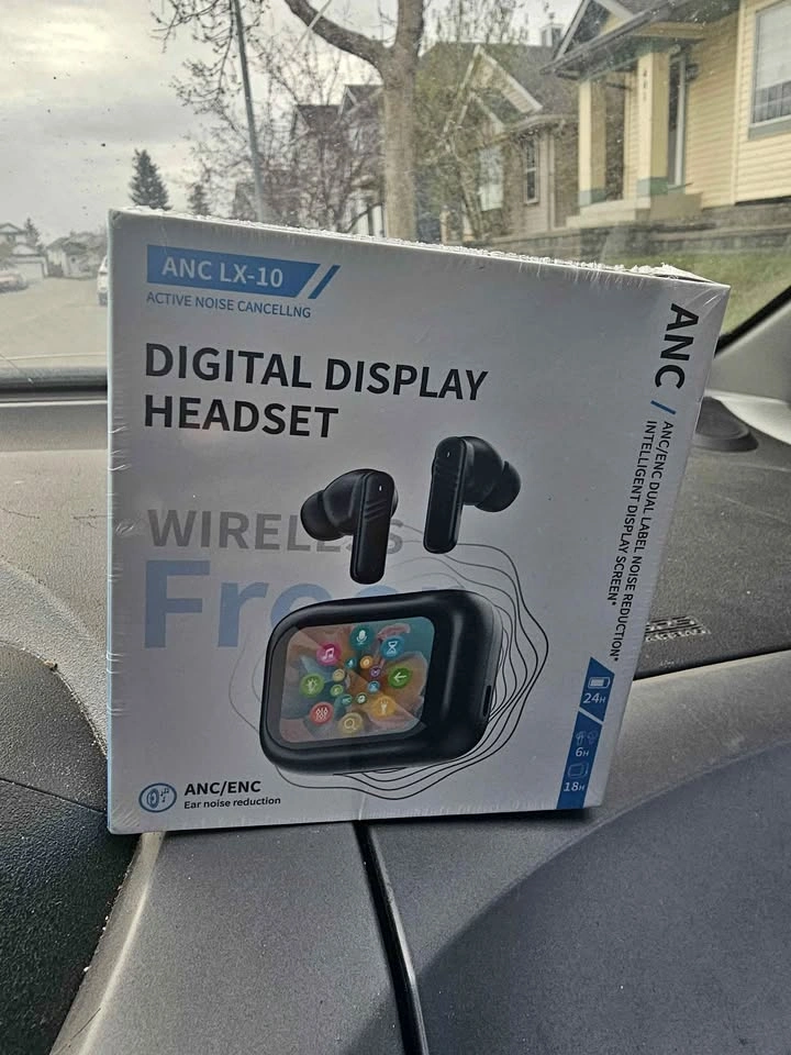 Black Wireless Headphones with touch screen