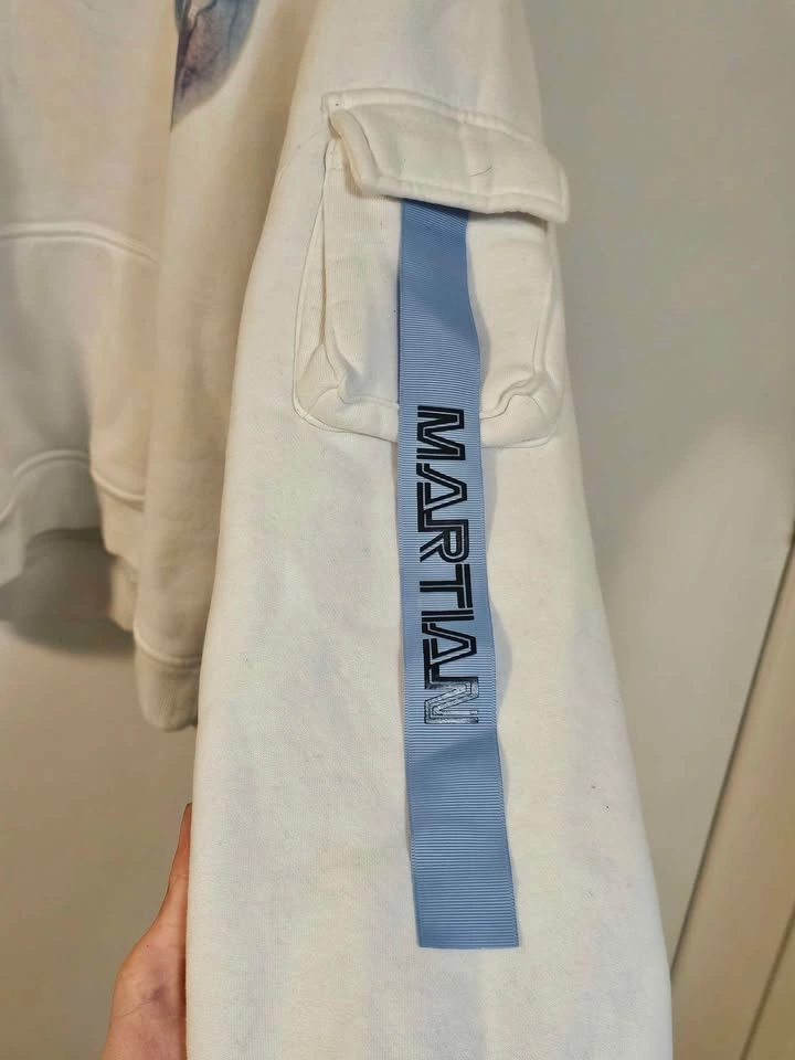 Arousal Graphic Hoodie Size L - White & Blue - photo 2