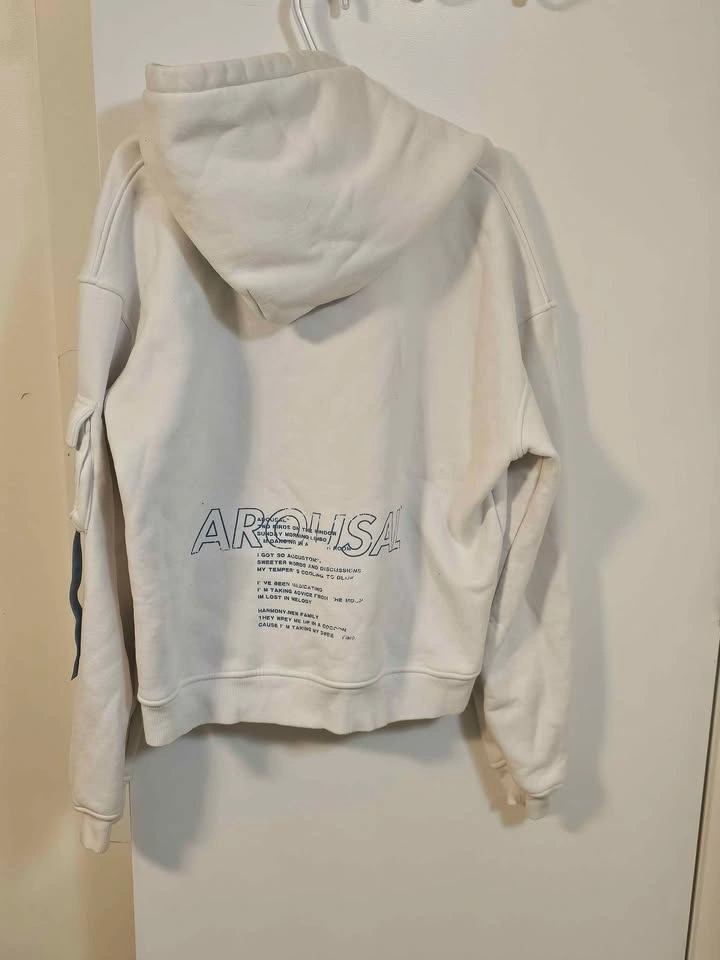 Arousal Graphic Hoodie Size L - White & Blue - photo 3