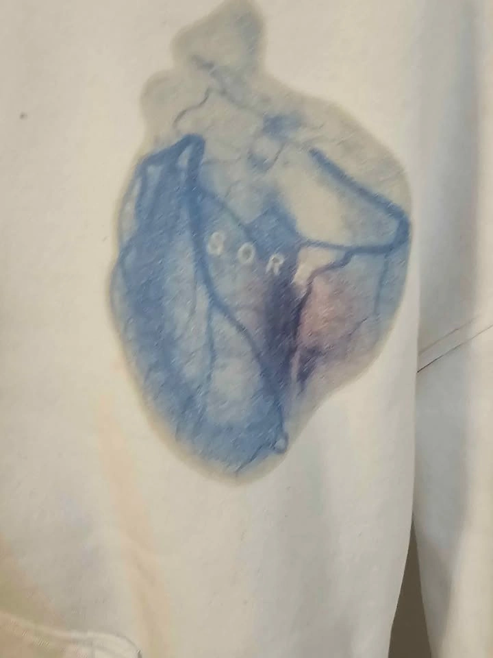 Arousal Graphic Hoodie Size L - White & Blue - photo 4
