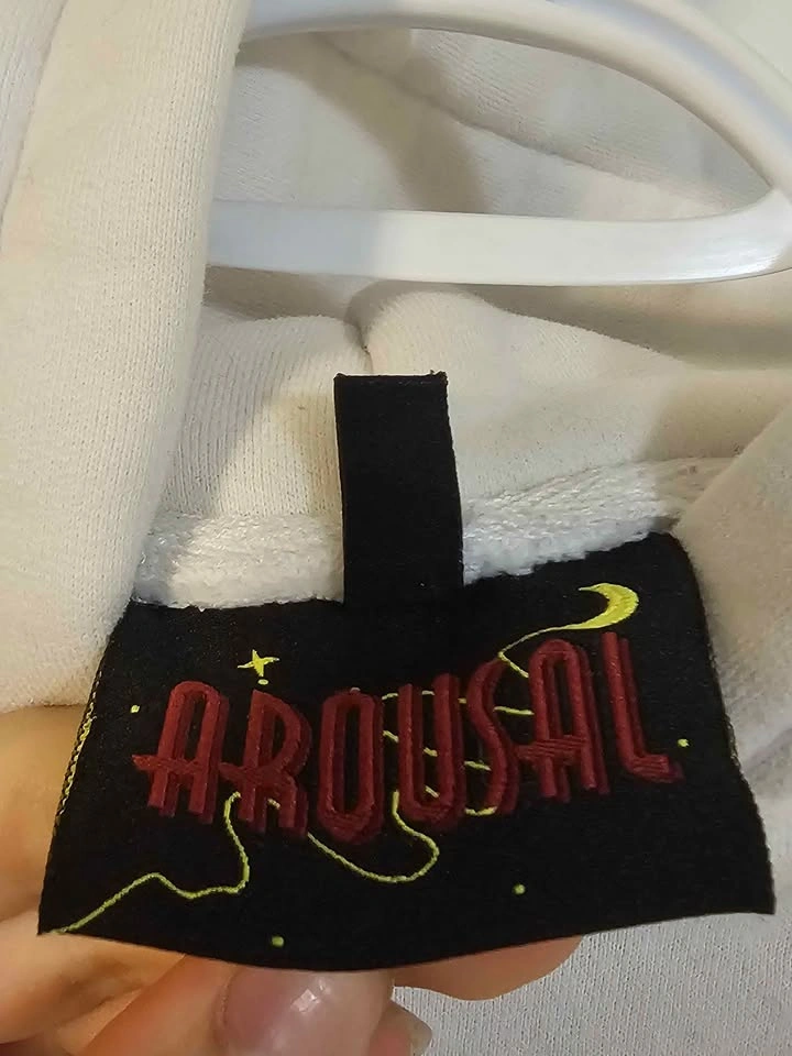 Arousal Graphic Hoodie Size L - White & Blue - photo 5