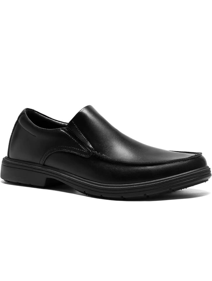 OrthoComfoot Men's Leather Dress Walking Shoes
