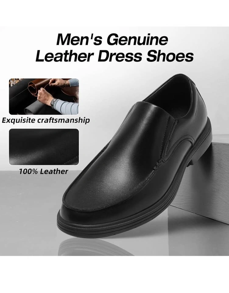 OrthoComfoot Men's Leather Dress Walking Shoes - photo 5