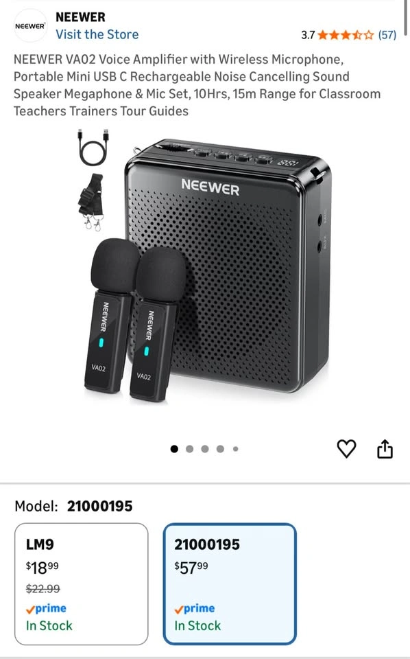 NEEWER VA02 Voice Amplifier with Wireless Mic - photo 2