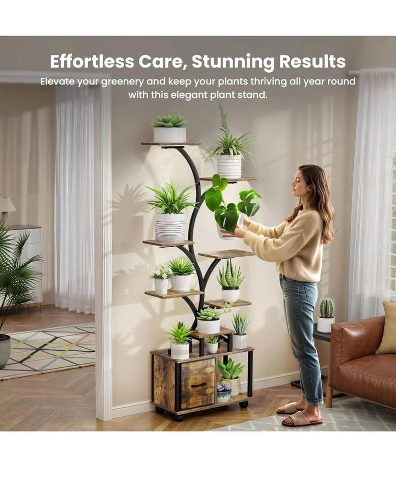 Gujiam Plant Stand with Grow Light - 9 Tiers, 65" Tall - photo 4