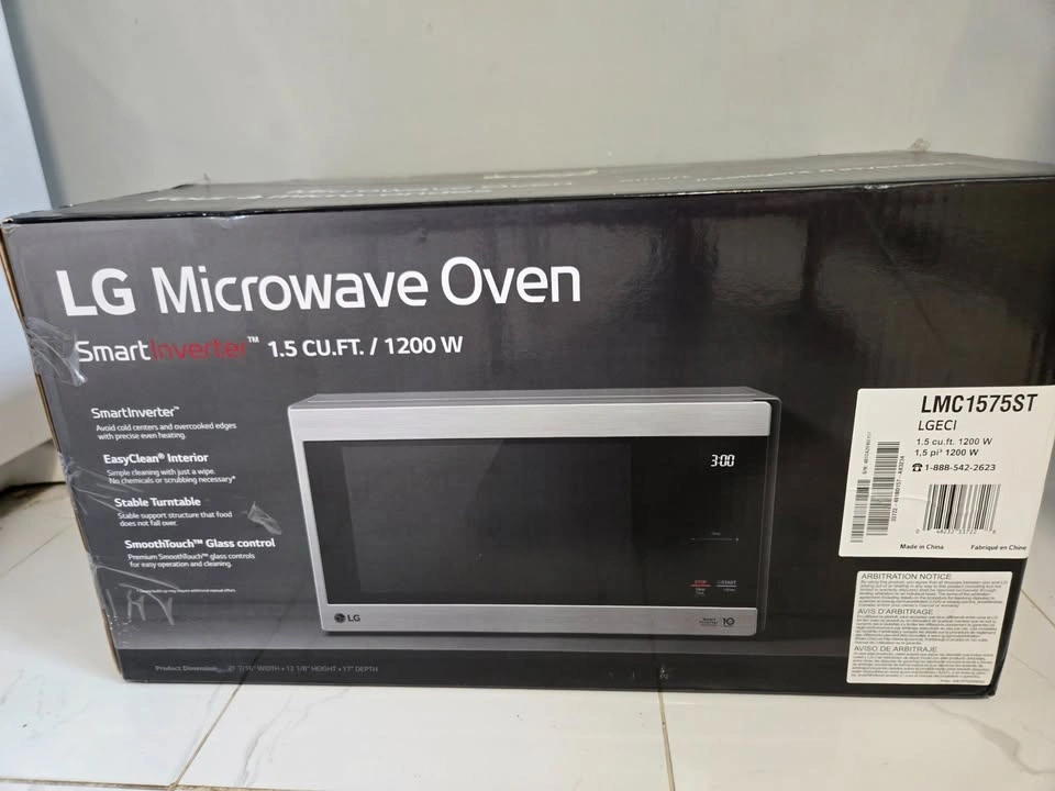 LG 1.5 cu.ft. 1200W Smart Microwave - Brand New Open Box - $135 - photo 2