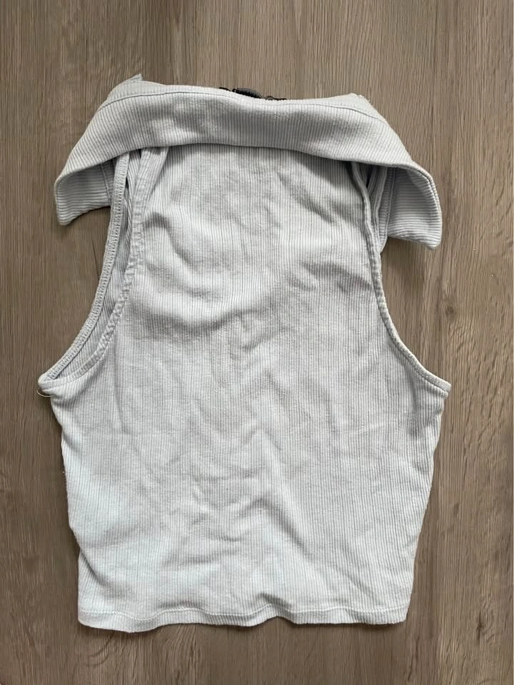 Baby Blue Tank w/ Flower Embroidery - photo 2