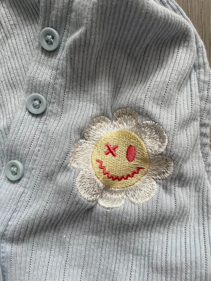 Baby Blue Tank w/ Flower Embroidery - photo 3