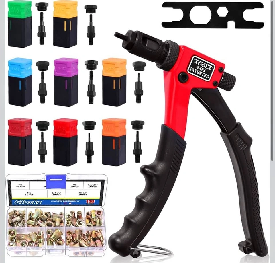 Glarks 120Pcs Rivet Nut Tool Kit