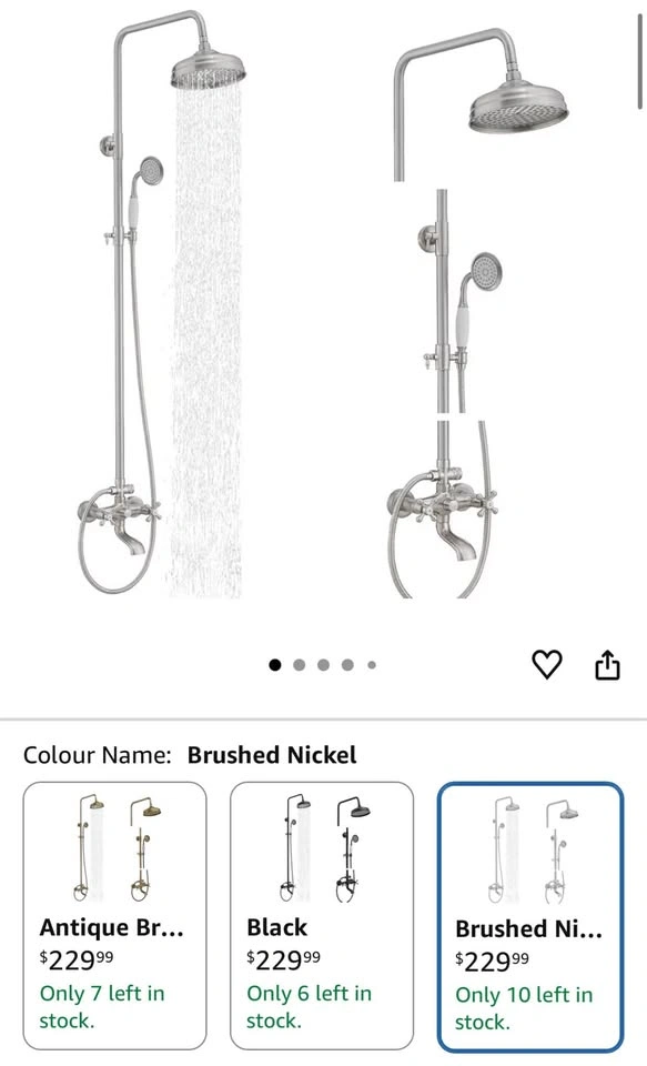 BWE Outdoor Shower Fixtures Brushed Nickel Faucet - photo 2