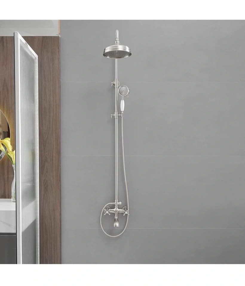 BWE Outdoor Shower Fixtures Brushed Nickel Faucet - photo 3