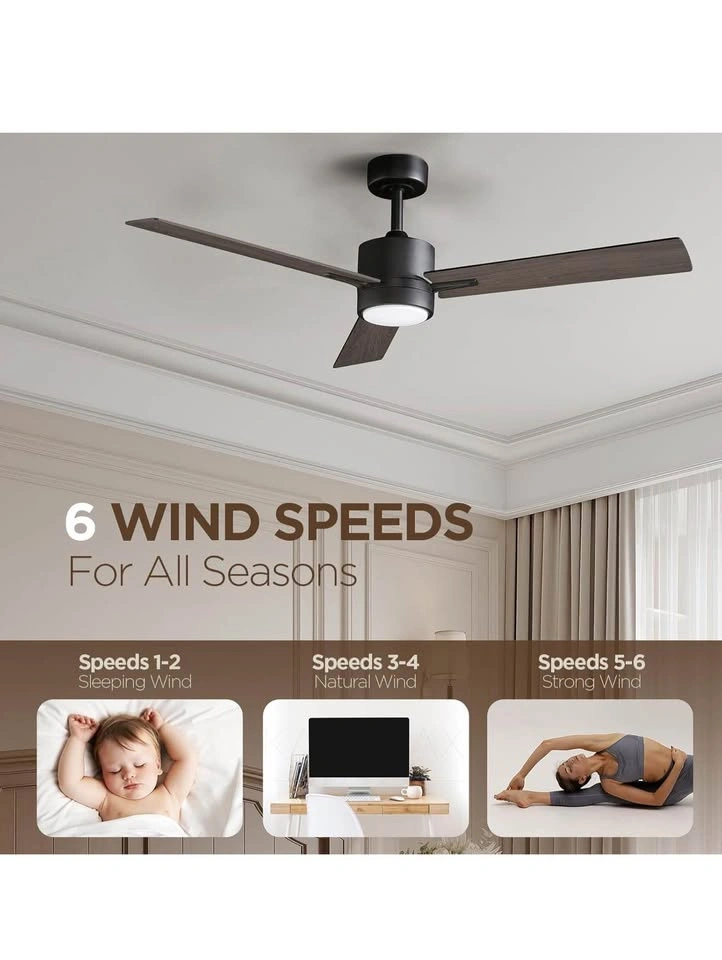 52 Inch Modern Ceiling Fan with Light - photo 4
