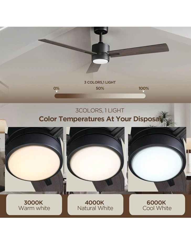 52 Inch Modern Ceiling Fan with Light - photo 5