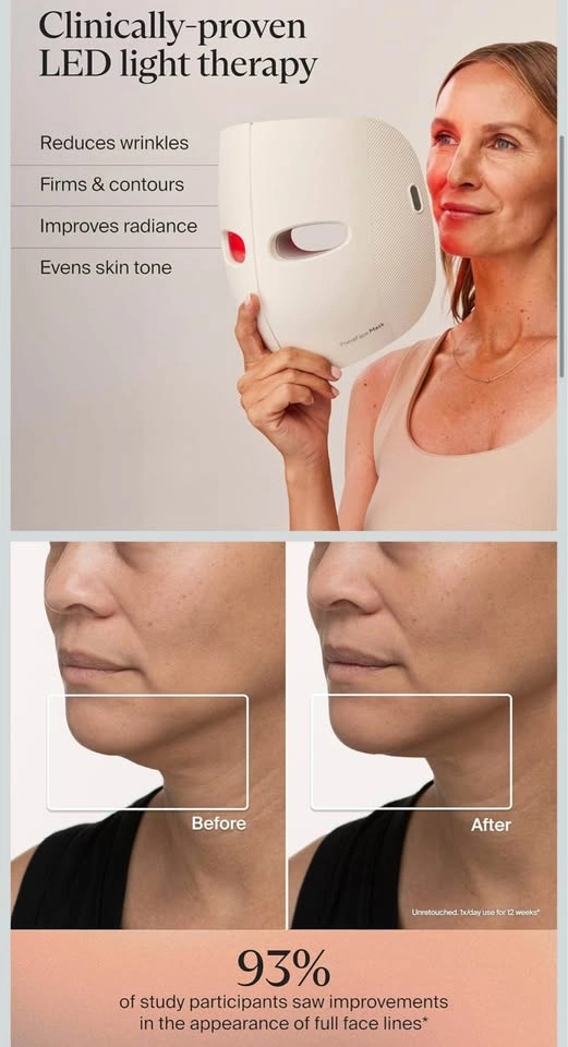 TheraFace Mask LED Light Therapy Skin Care Face Mask with Vibrat - photo 3