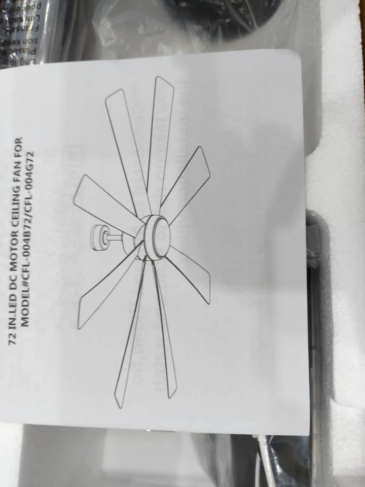 61 Inch Industrial Ceiling Fan with Light & Remote - photo 5