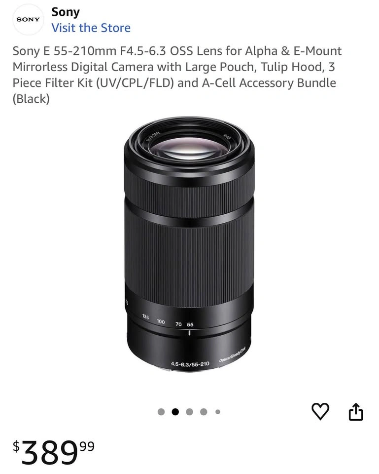 Sony E 55-210mm F4.5-6.3 OSS Lens for Alpha & E-Mount Cameras - photo 2