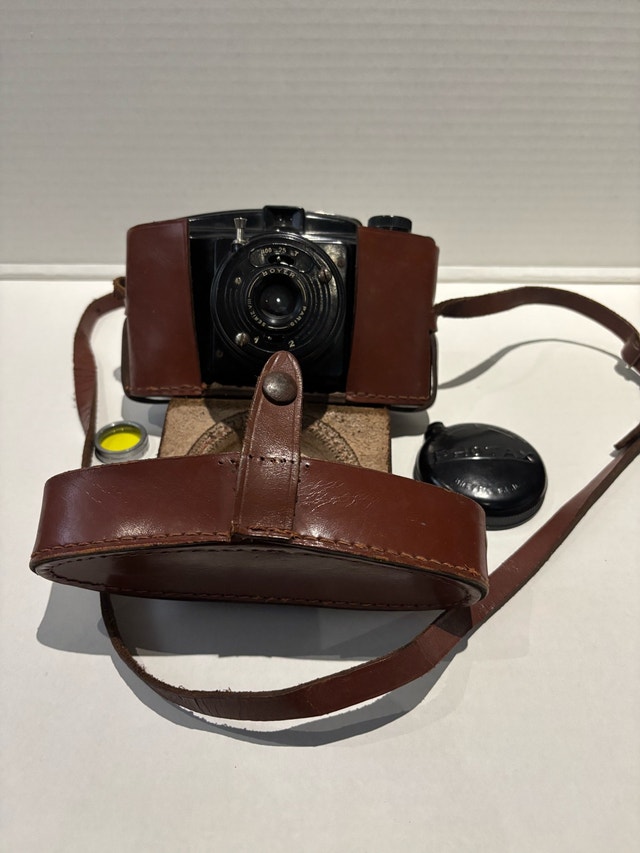 Vintage Photax Boyer Series VIII Bakelite Camera with Leather Ca