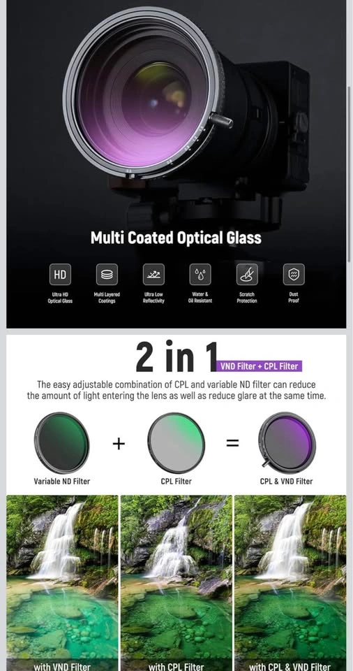 NEEWER 62mm True Colors Variable ND Filter - photo 2