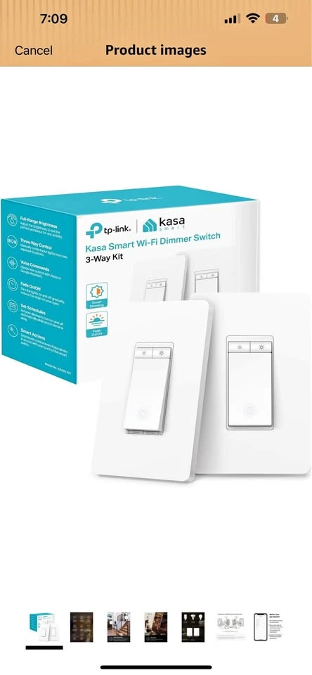 Kasa Smart 3-Way Dimmer Light Switch Kit (KS230 KIT V2)