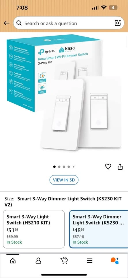 Kasa Smart 3-Way Dimmer Light Switch Kit (KS230 KIT V2) - photo 2