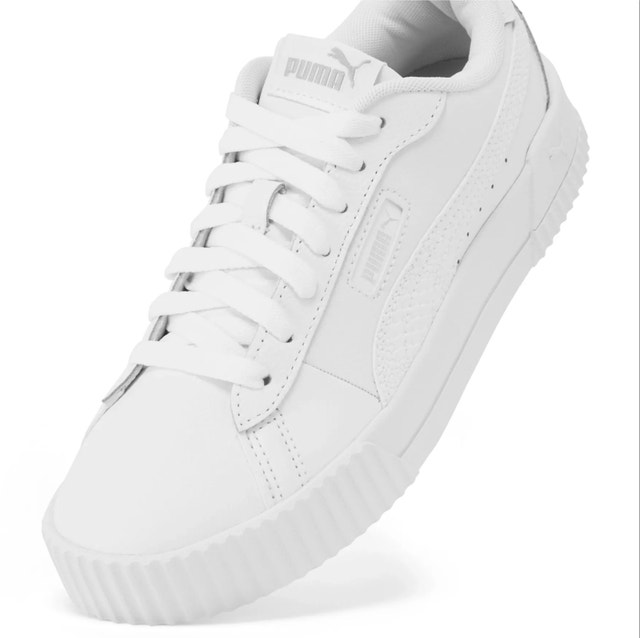 NEW Puma Womens Size 8 Carina Court White Leather Sneakers