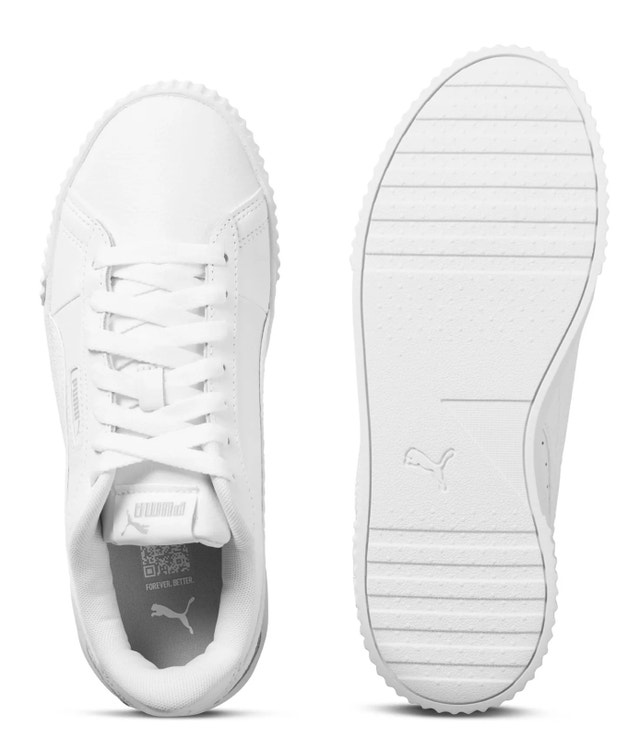 NEW Puma Womens Size 8 Carina Court White Leather Sneakers - photo 2