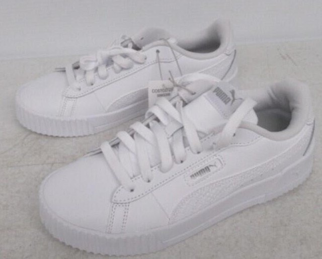 NEW Puma Womens Size 8 Carina Court White Leather Sneakers - photo 3