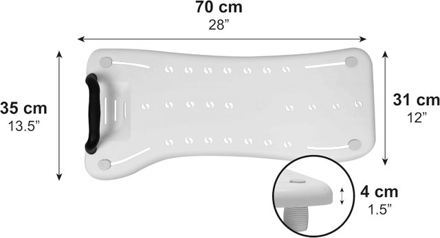 PEPE Bath Board Flat Bathtub Bench with Handle - photo 3