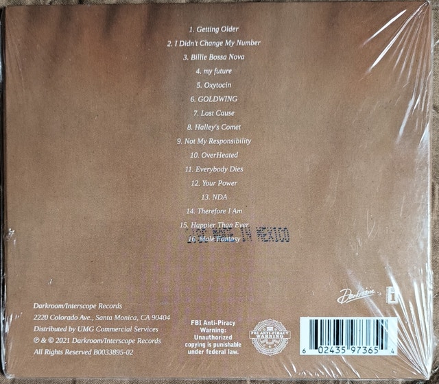 NEW Happier Than Ever by Billie Eilish CD Sealed - photo 3