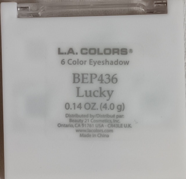 NEW L.A. COLORS 6 Color Eyeshadow, BEP436 Lucky, 4g - photo 2