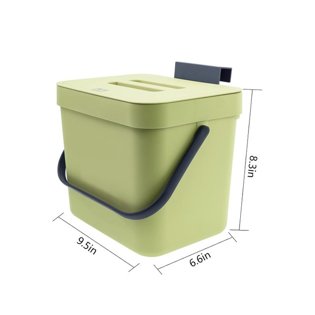 NEW Compost Bin for Kitchen, 1.8 Gallon Hanging Trash Can - photo 2